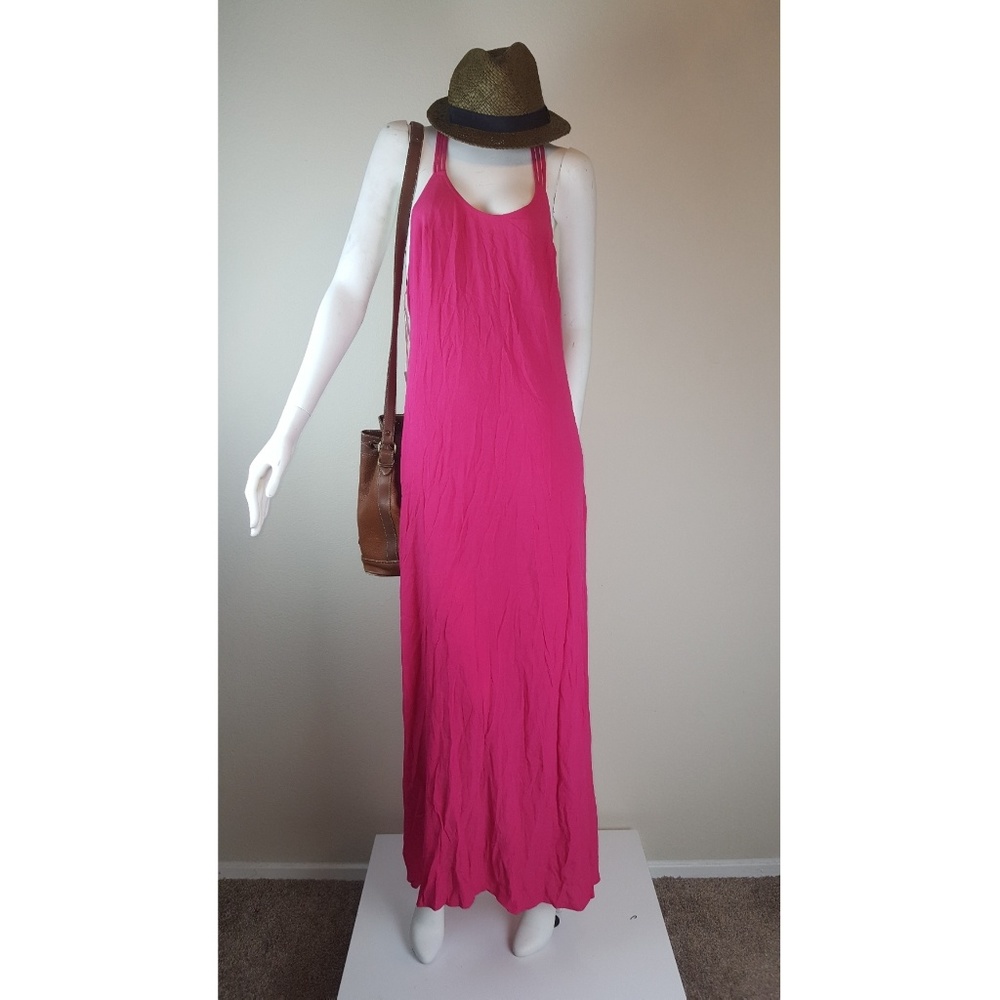 WOMENS FOREVER21 SUMMER PINK MAXI DRESS